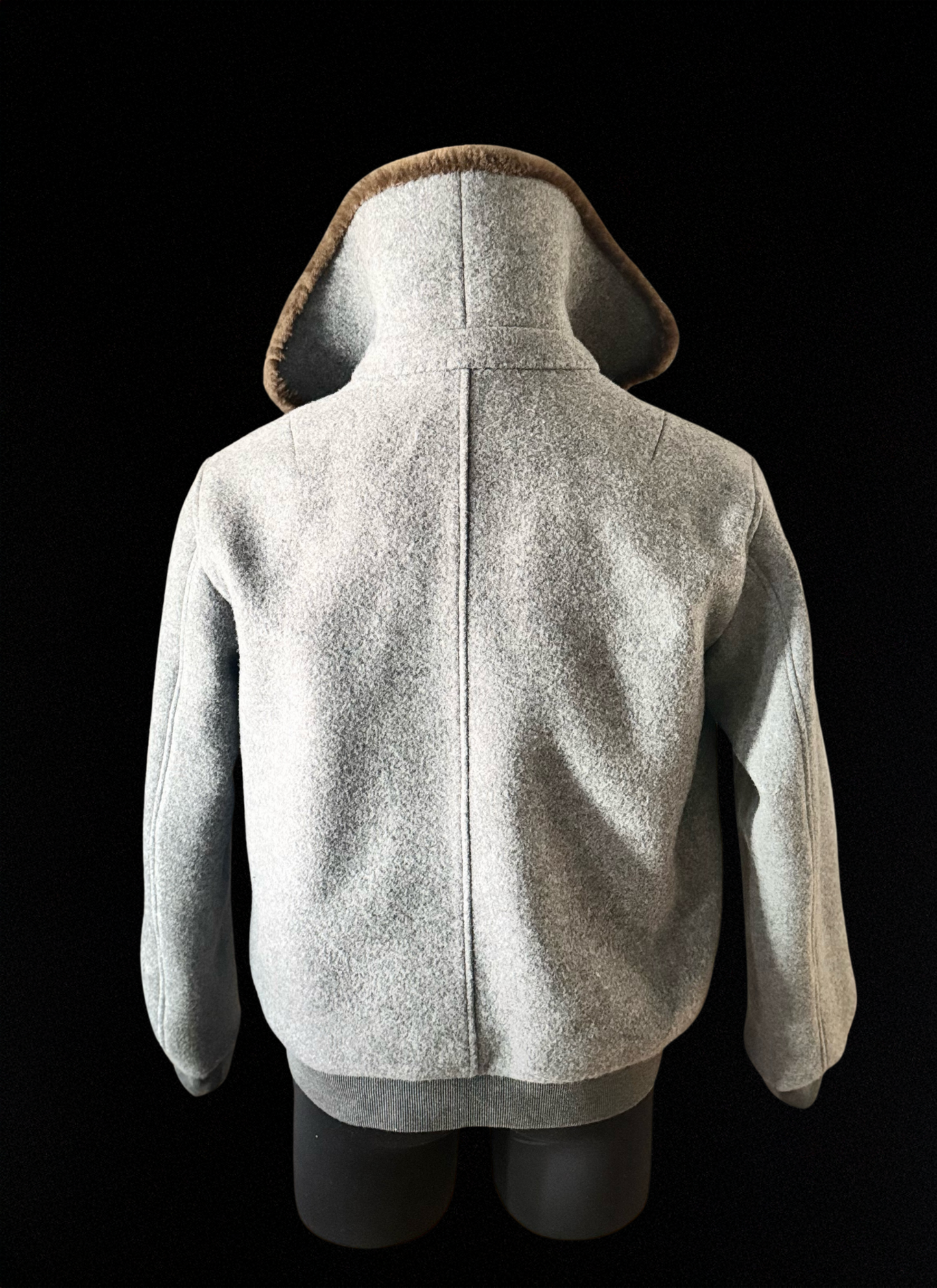 The Tuskegee - Wool Aviator Jacket with Genuine Shearling Collar