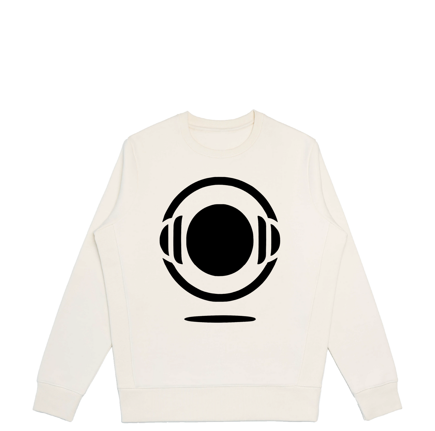 Flat Blaq Logo Crew Heavy-weight Sweatshirt