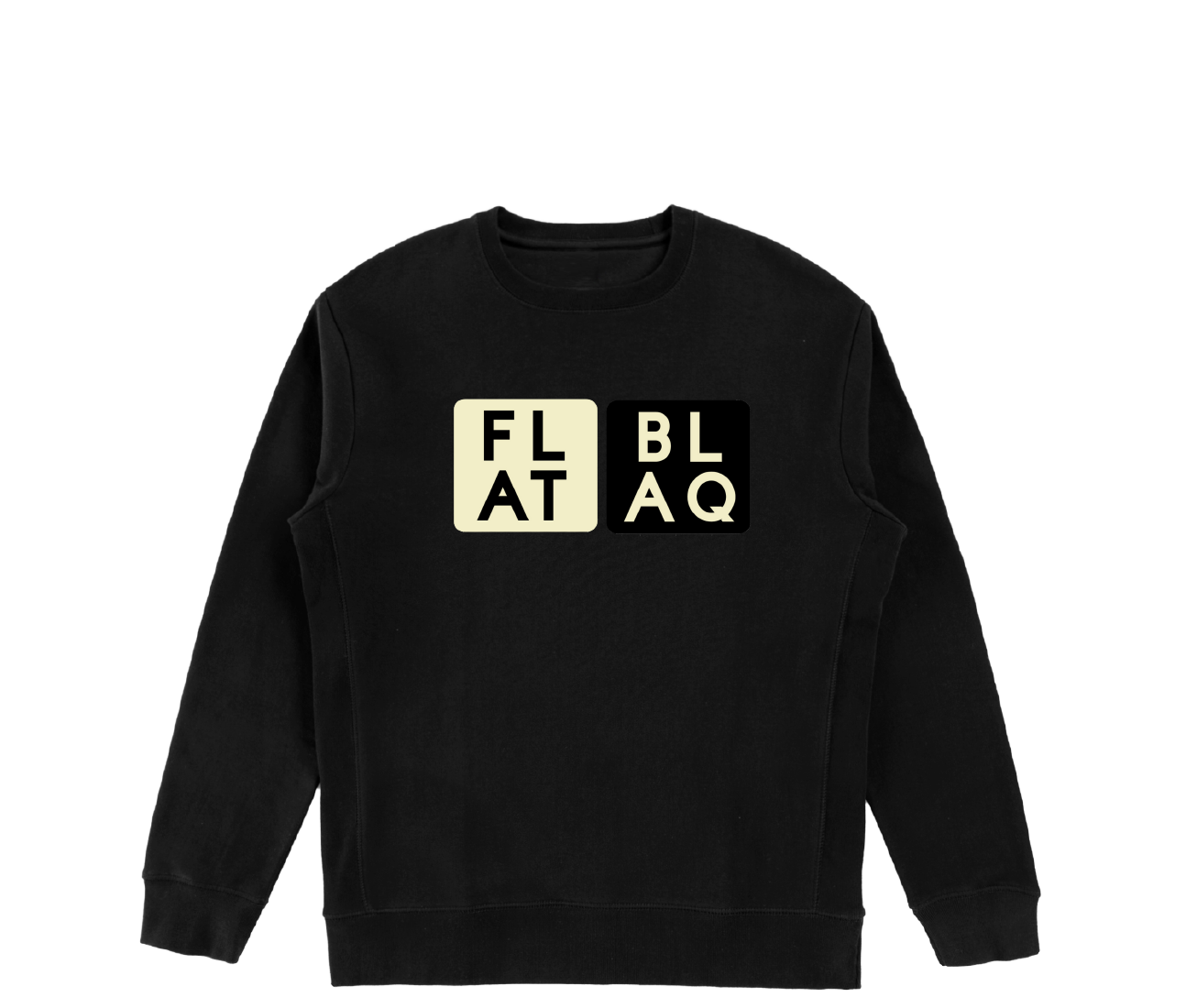 Flat Blaq Heavy-weight Crewneck Sweatshirt