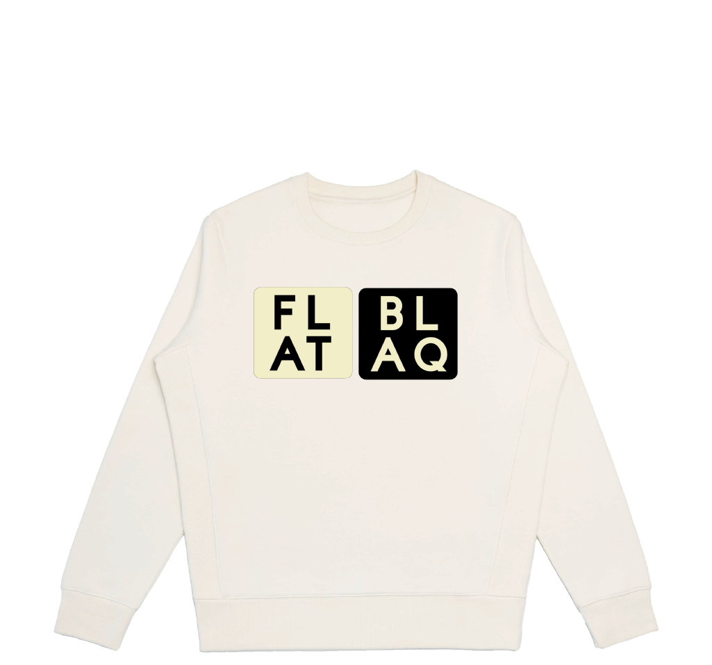 Flat Blaq Heavy-weight Crewneck Sweatshirt