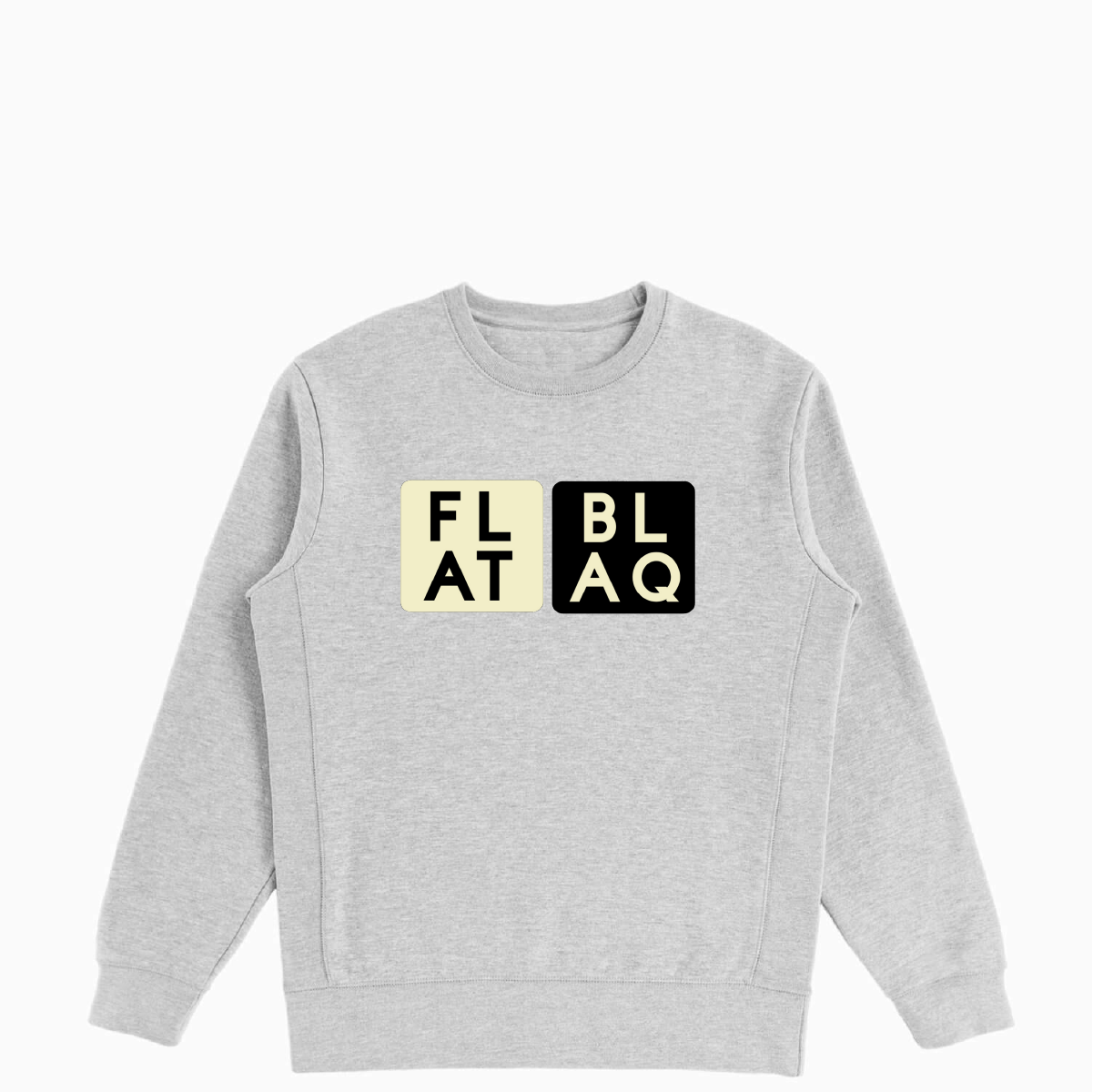 Flat Blaq Heavy-weight Crewneck Sweatshirt